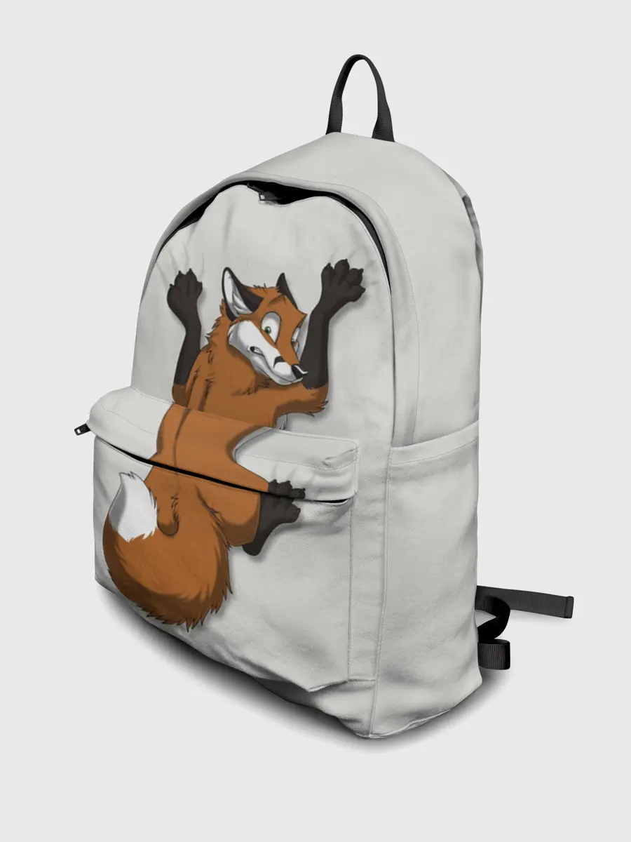 Рюкзак джинсовый / Лис Вцепился