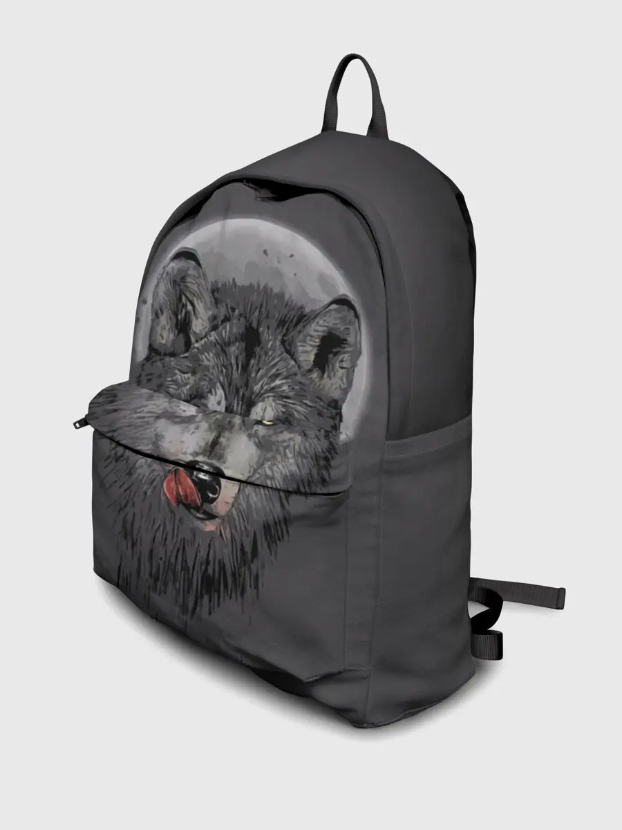 Рюкзак джинсовый / Волк Облизывается