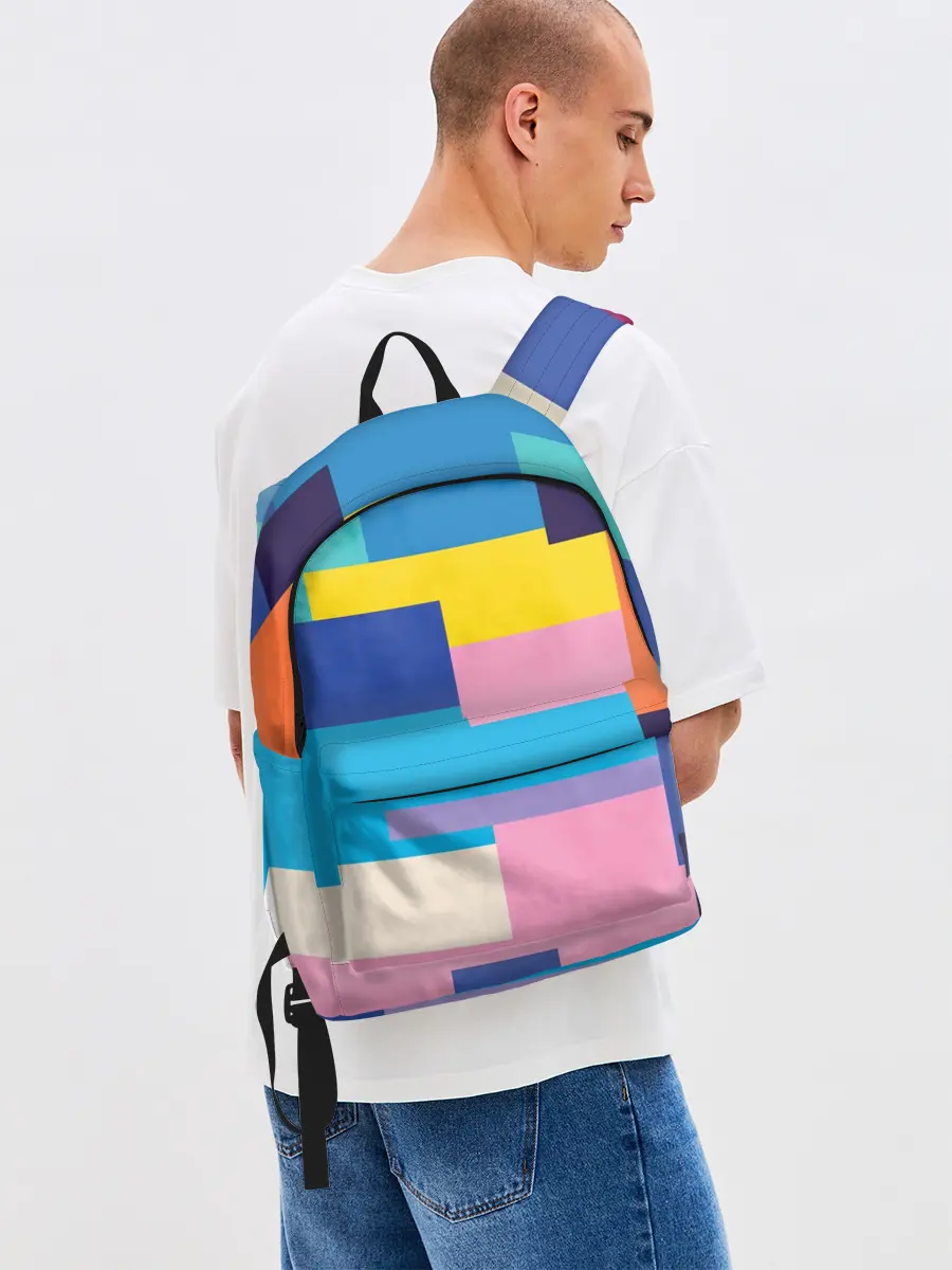 Рюкзак джинсовый / Плавные узоры