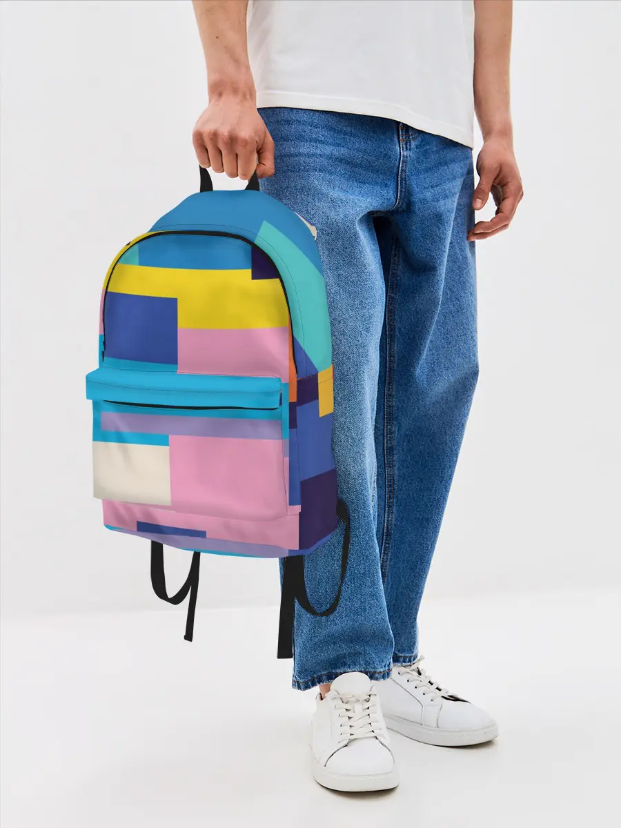 Рюкзак джинсовый / Плавные узоры