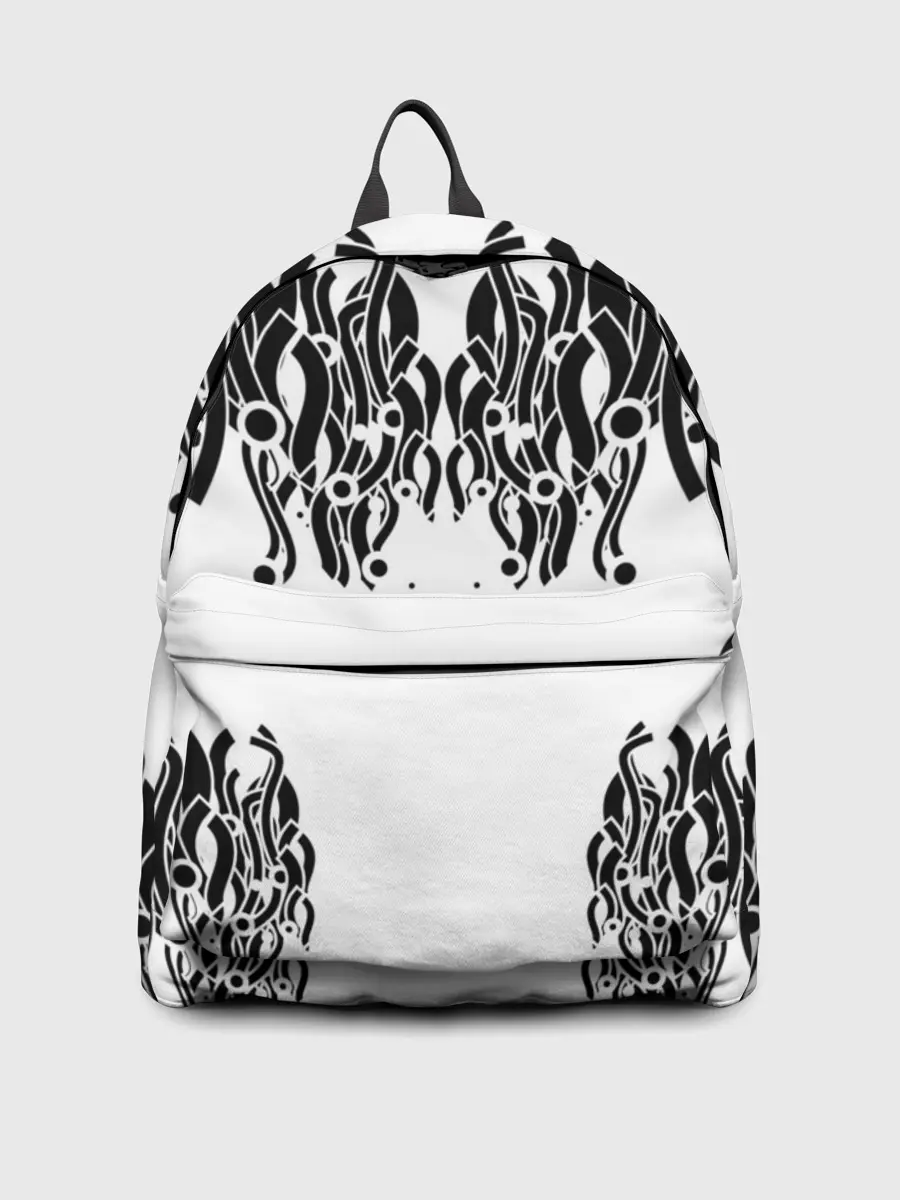 Рюкзак джинсовый / абстракция, круги, линии,