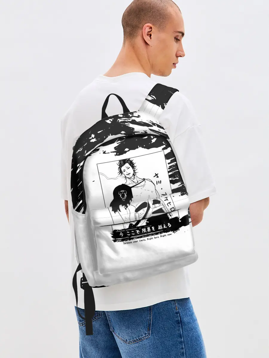 Рюкзак джинсовый / Ями Сукэхиро Чёрный клевер