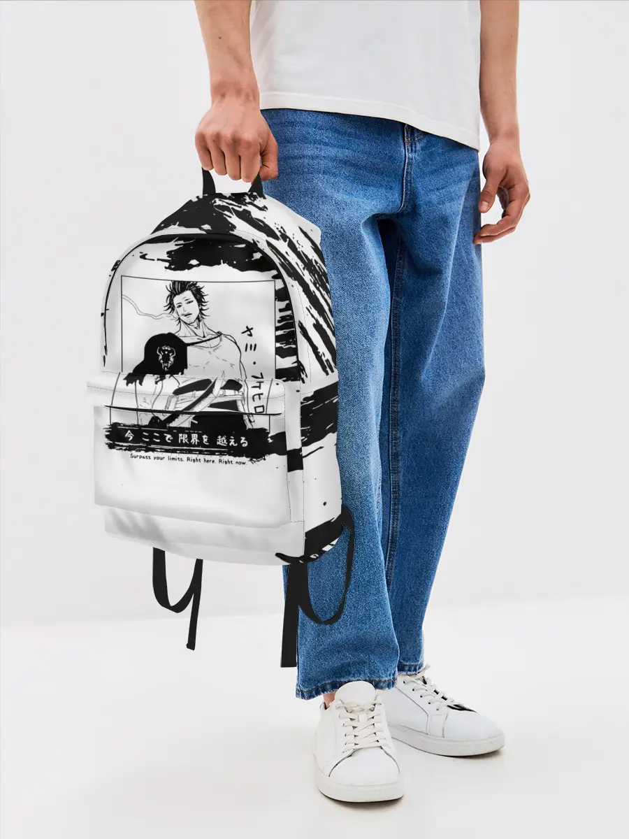 Рюкзак джинсовый / Ями Сукэхиро Чёрный клевер