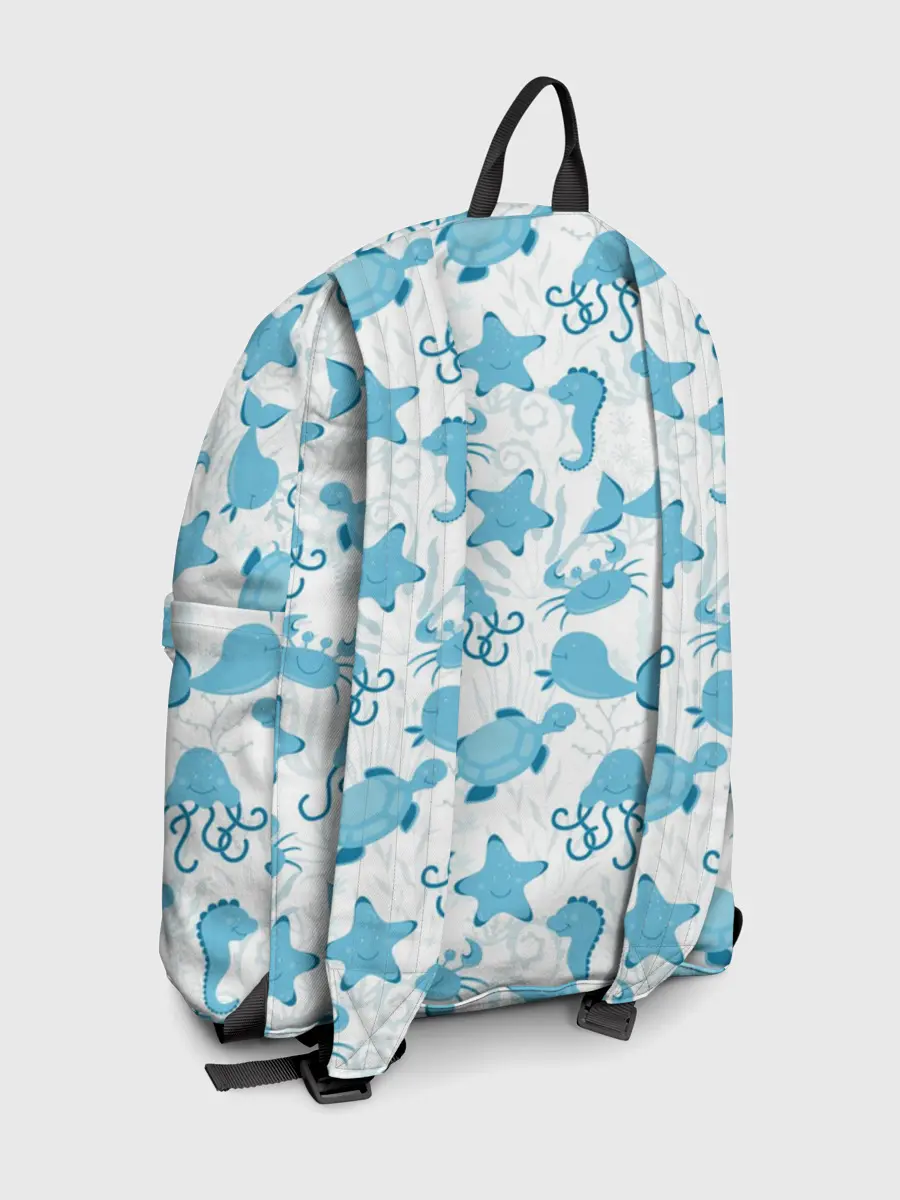 Рюкзак джинсовый / Морские жители