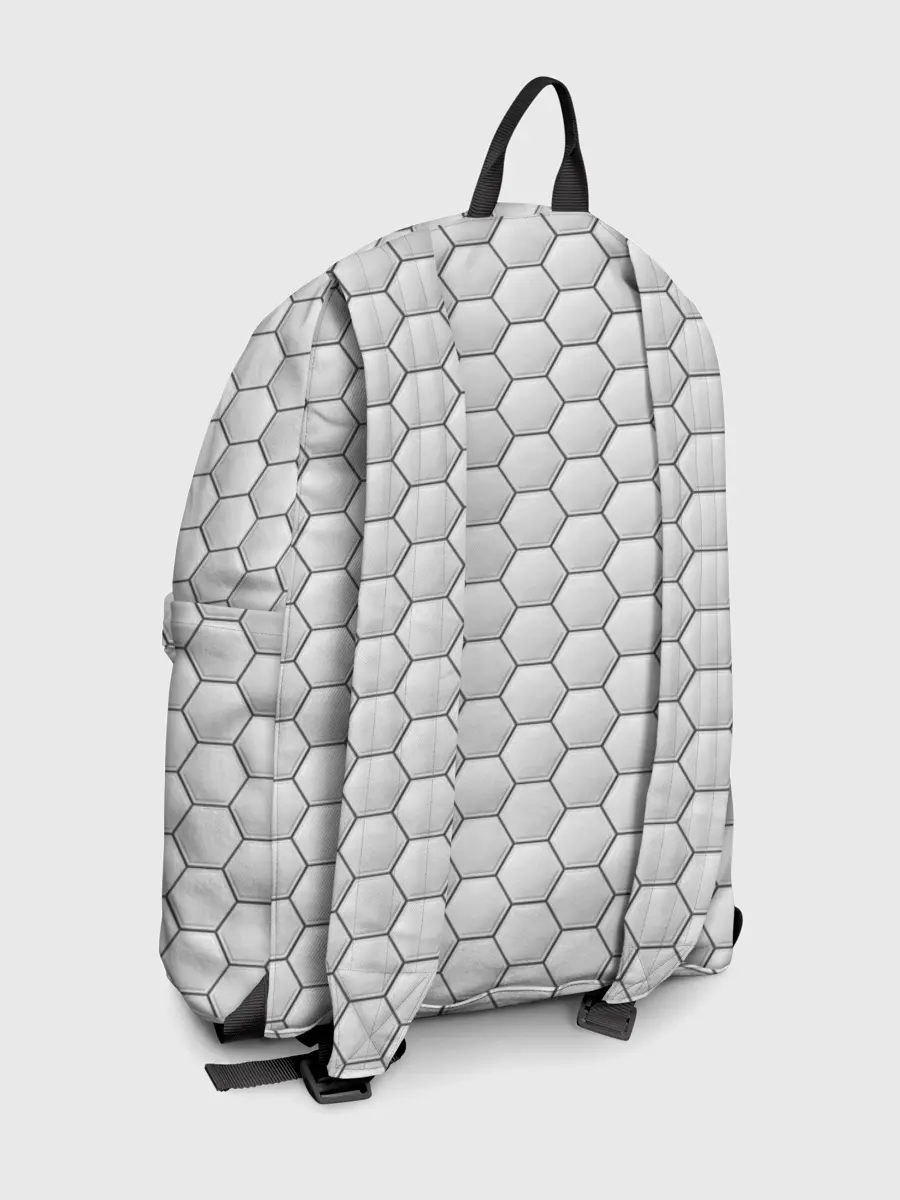 Рюкзак джинсовый / Белая броня на тёмном фоне