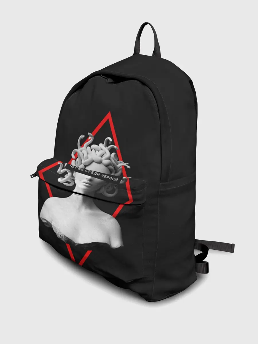 Рюкзак джинсовый / ЧЕРВЬ СРЕДИ ЧЕРВЕЙ / ГОРГОНА