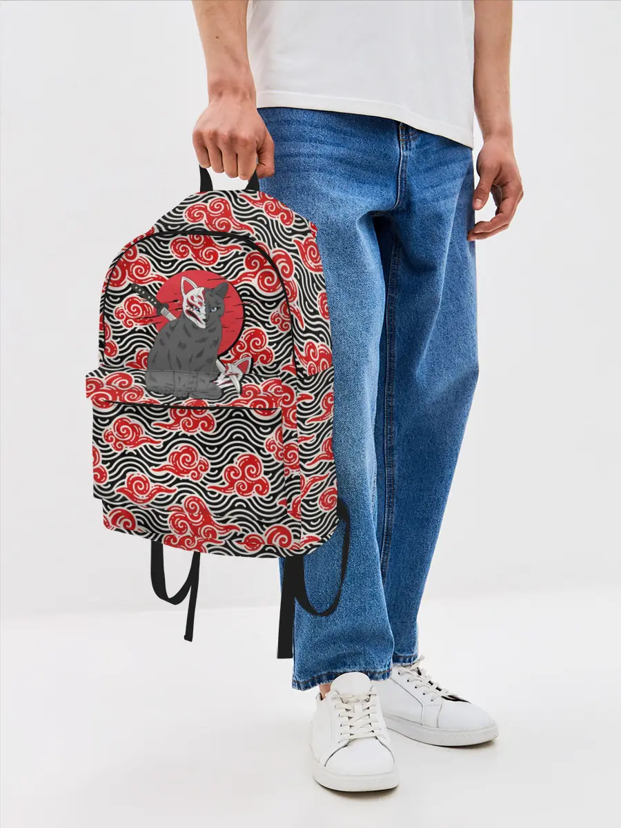 Рюкзак джинсовый / Кот-оборотень