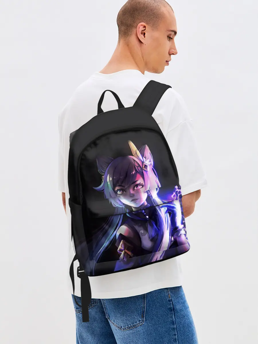 Рюкзак джинсовый / Keqing - Геншин Импакт