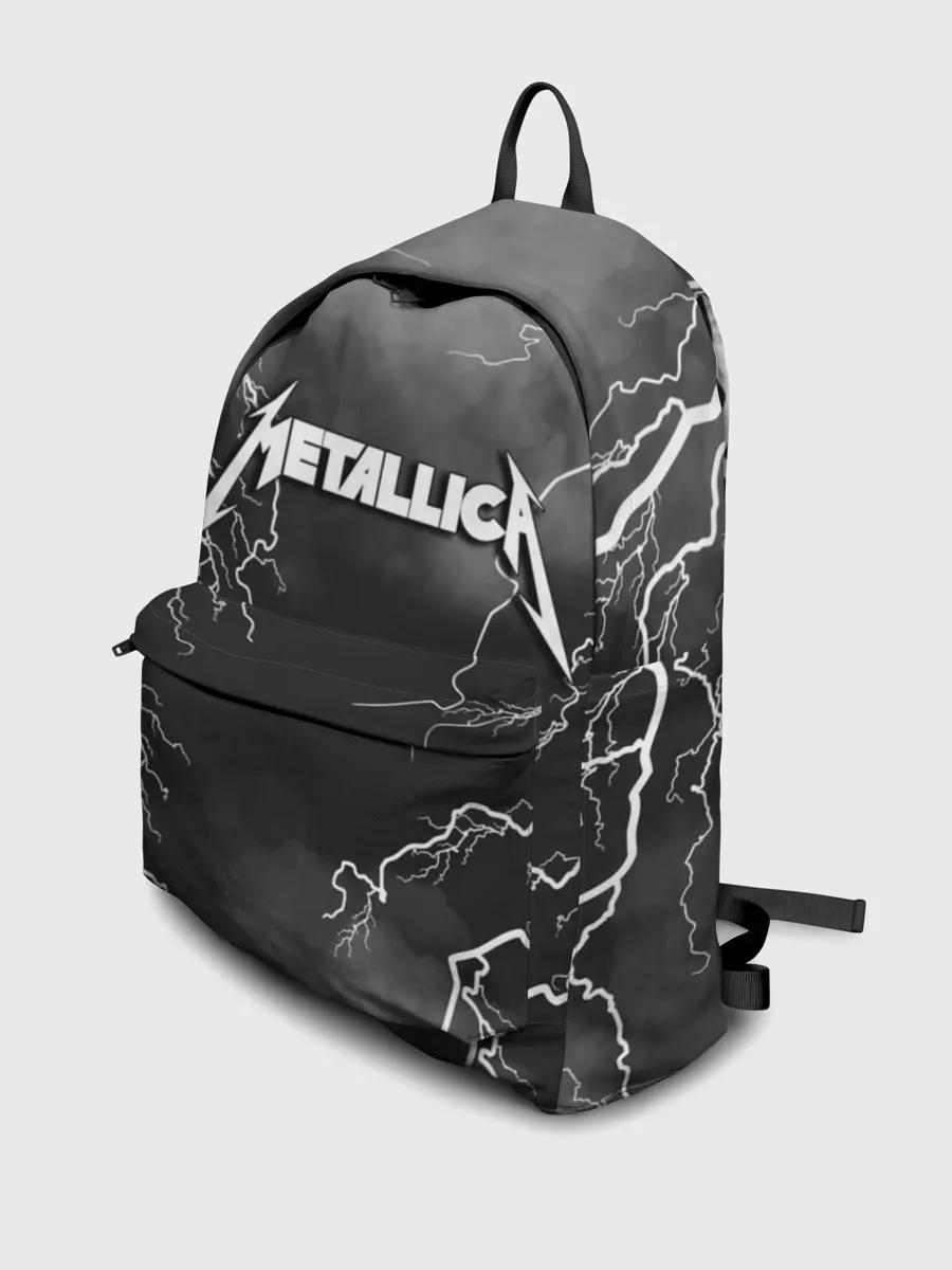 Рюкзак джинсовый / METALLICA РАЗРЯД МОЛНИИ