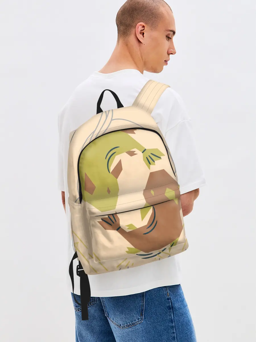 Рюкзак джинсовый / Рыбы. Знаки зодиака, море