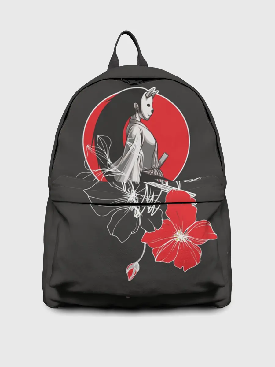 Рюкзак джинсовый / Девушка-кошка-самурай