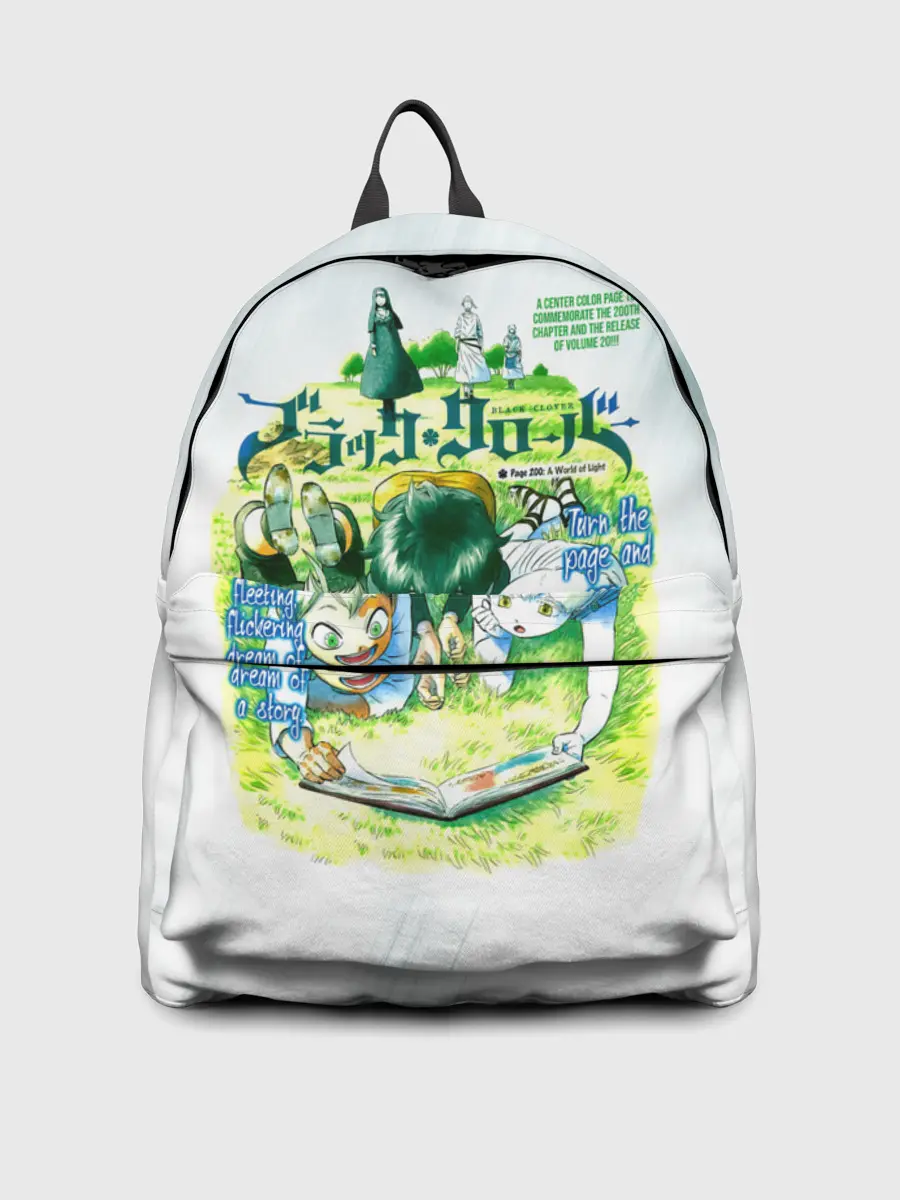 Рюкзак джинсовый / Аста и Юно малыши Чёрный клевер