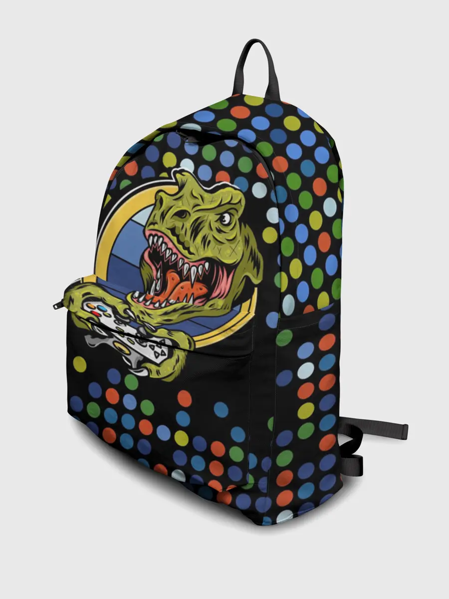 Рюкзак джинсовый / Динозавр-игрок