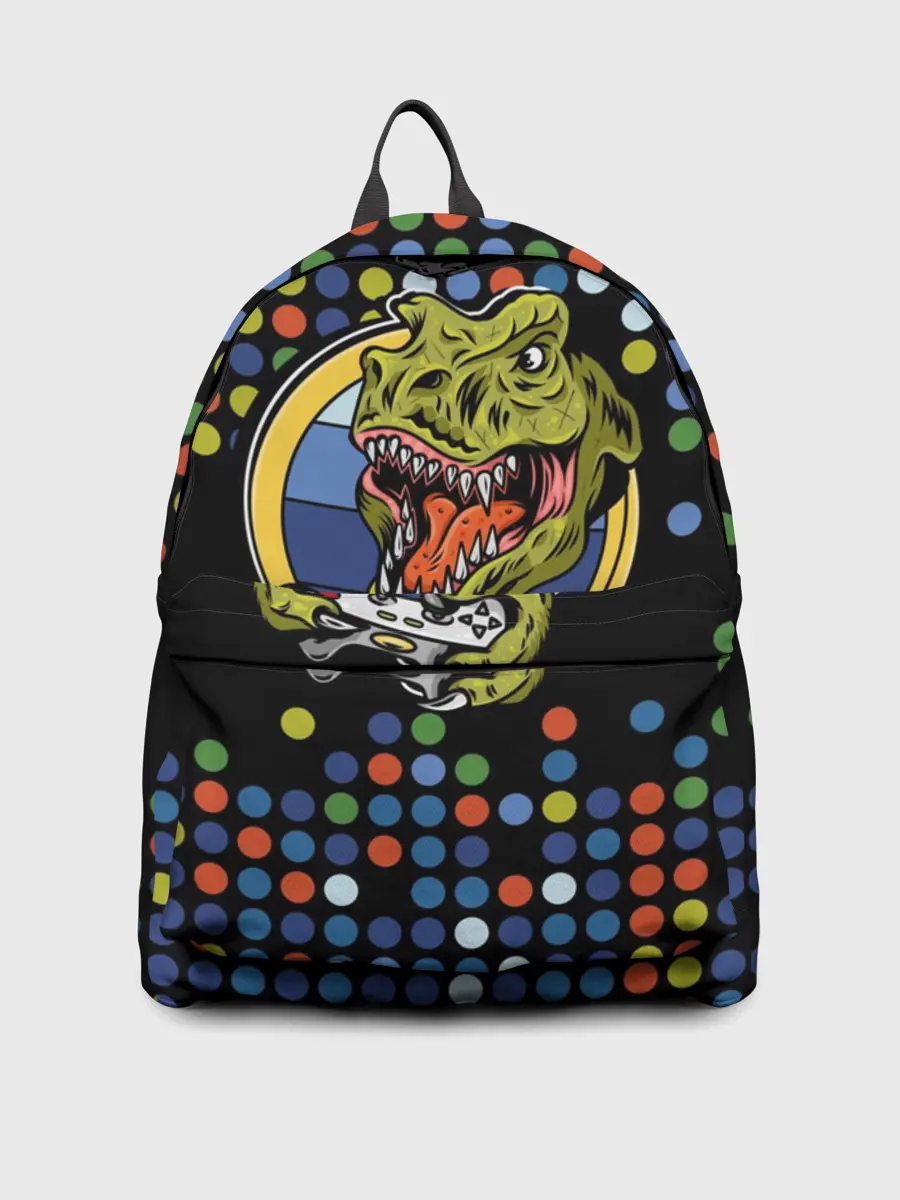 Рюкзак джинсовый / Динозавр-игрок