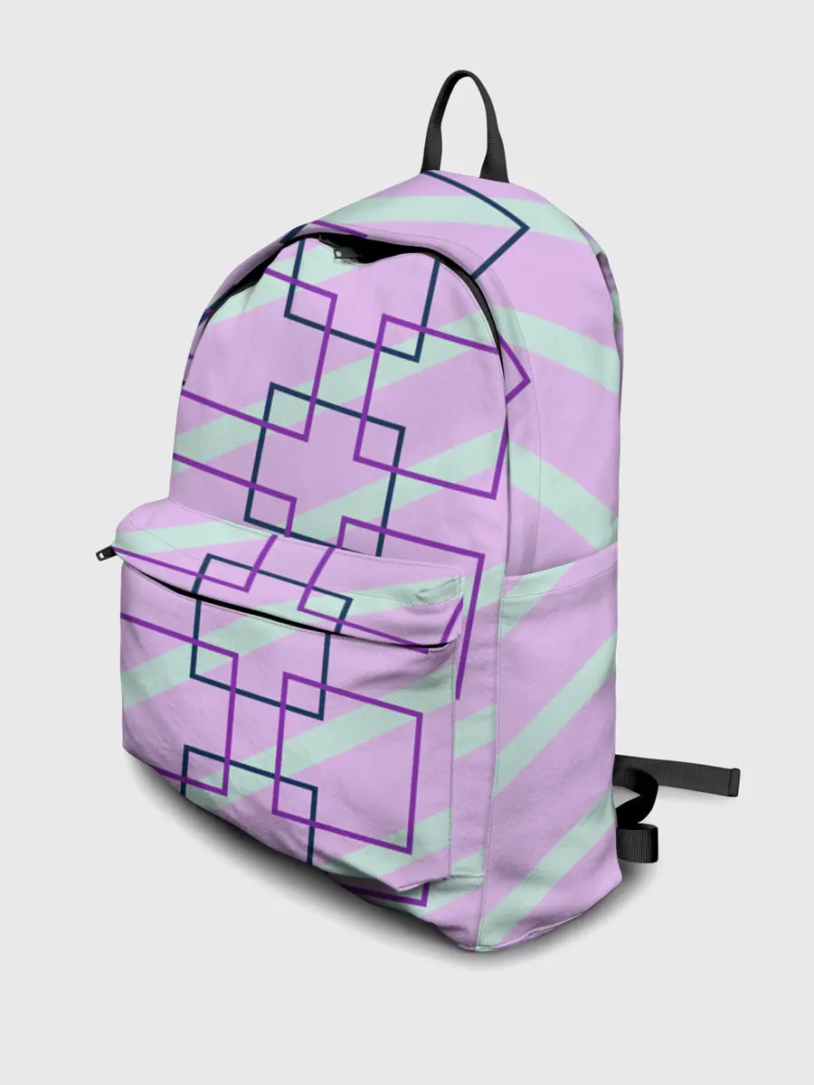 Рюкзак джинсовый / графический: клетка полоска