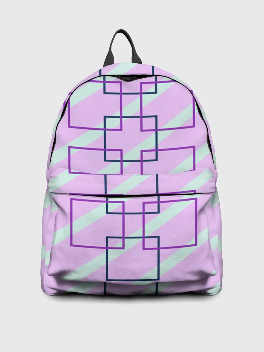 Рюкзак джинсовый / графический: клетка полоска