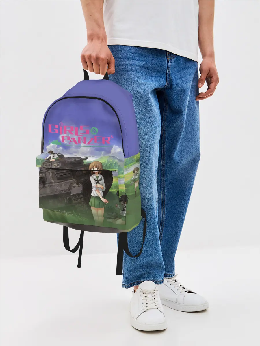 Рюкзак джинсовый / Девушки и танки | Girls und Panzer