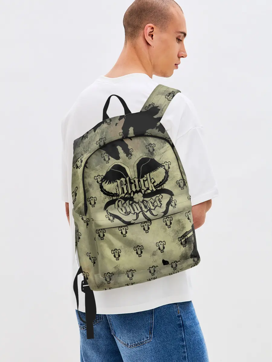 Рюкзак джинсовый / Чёрный клевер Черные быки