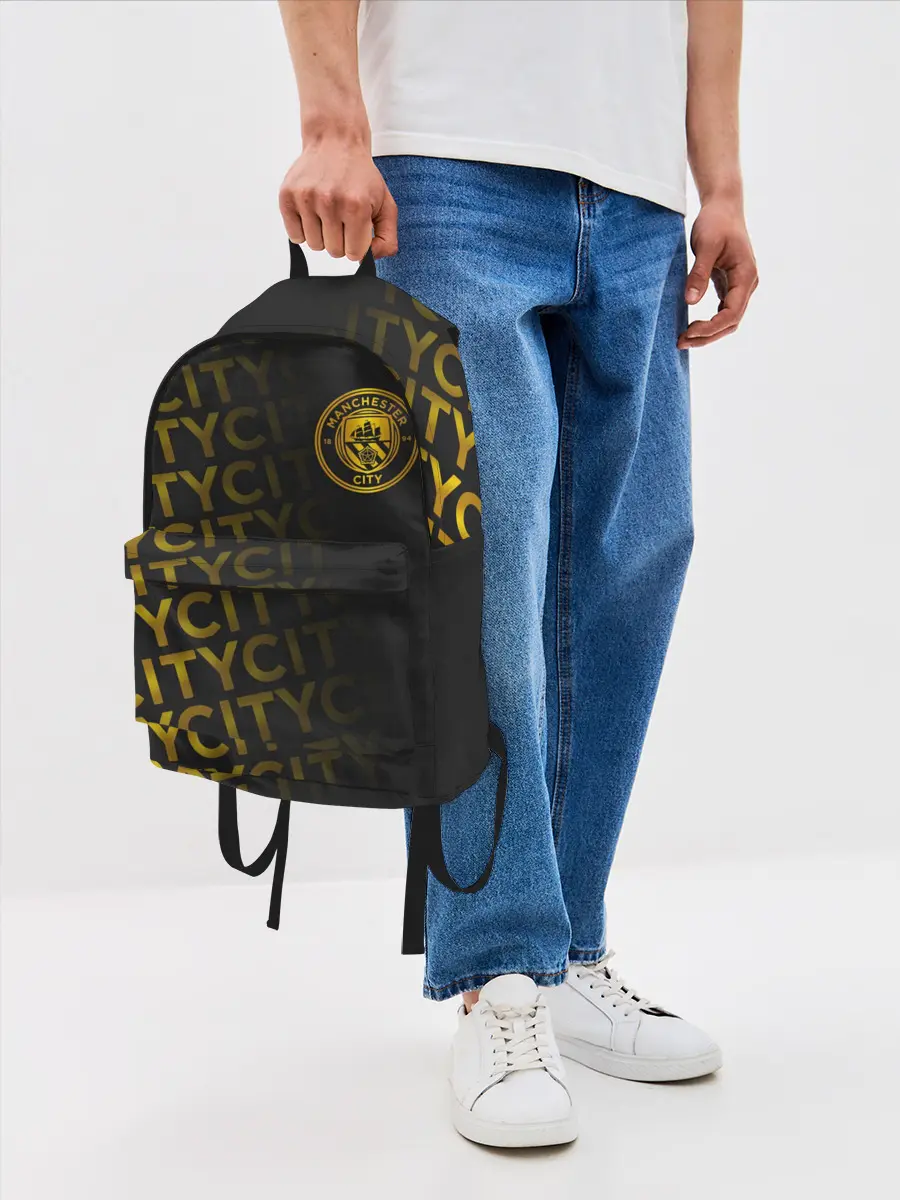Рюкзак джинсовый / МАНЧЕСТЕР СИТИ / ЗОЛОТО / GOLD