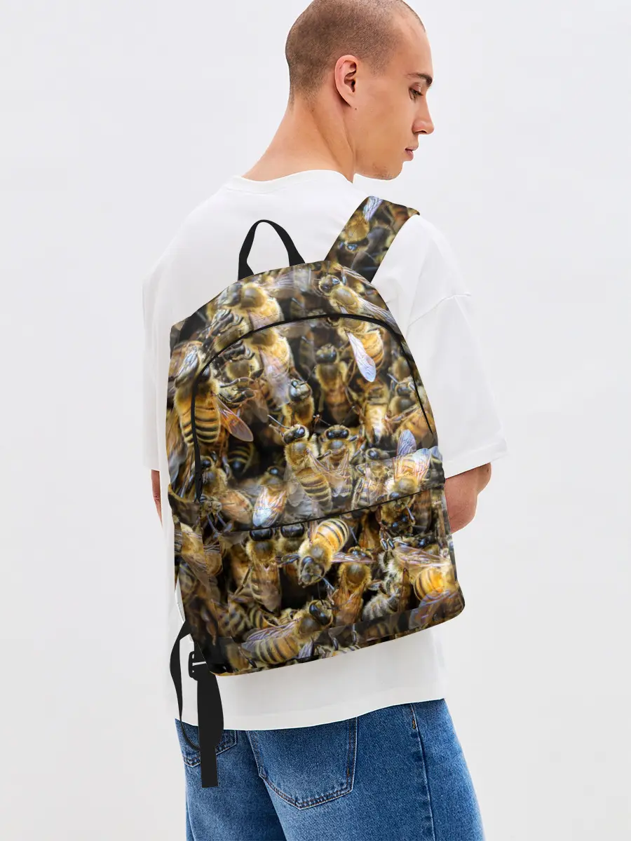 Рюкзак джинсовый / Пчёлы
