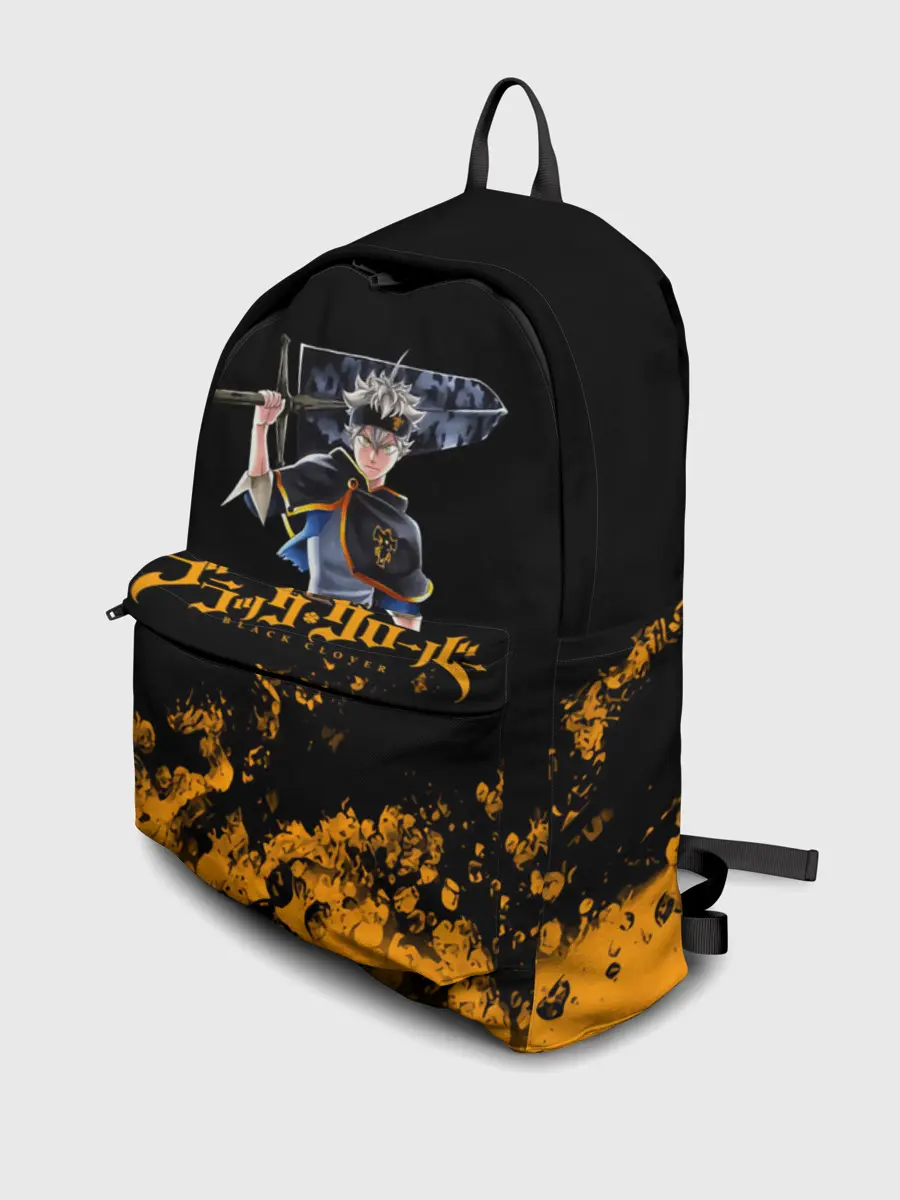 Рюкзак джинсовый / Аста с мечом Чёрный клевер