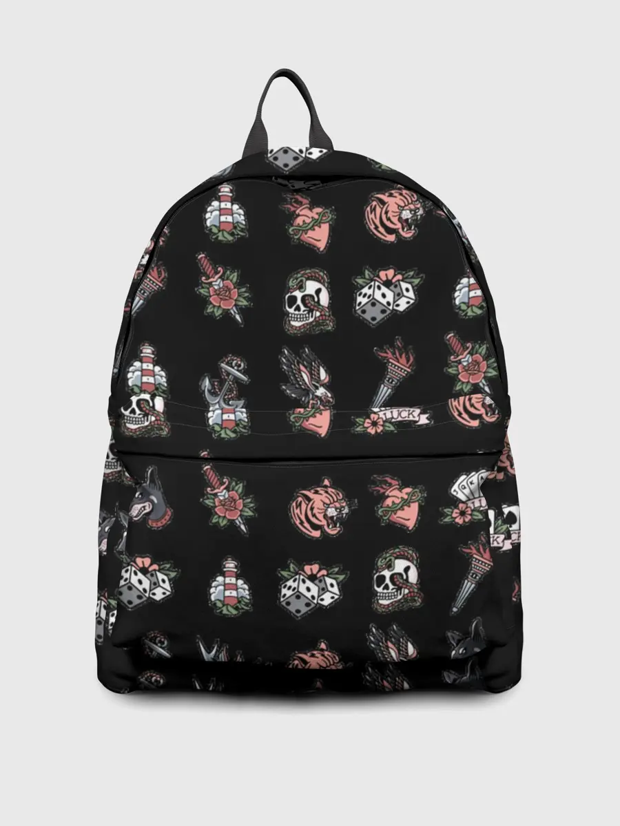 Рюкзак джинсовый / Уличные эмблемы