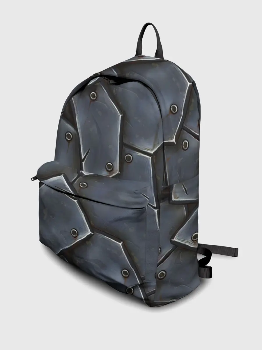 Рюкзак джинсовый / ЖЕЛЕЗНЫЕ ПЛИТЫ / БРОНЯ