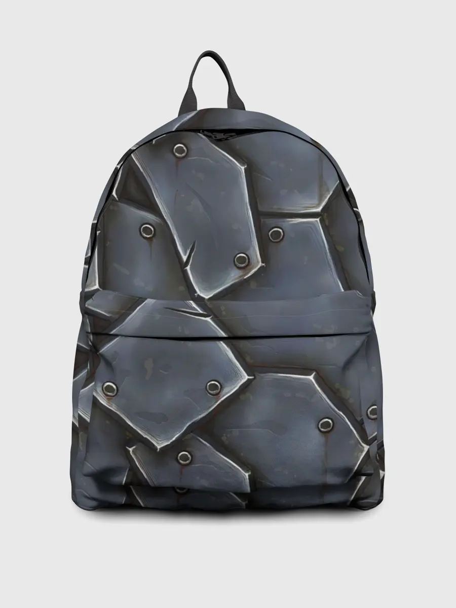 Рюкзак джинсовый / ЖЕЛЕЗНЫЕ ПЛИТЫ / БРОНЯ