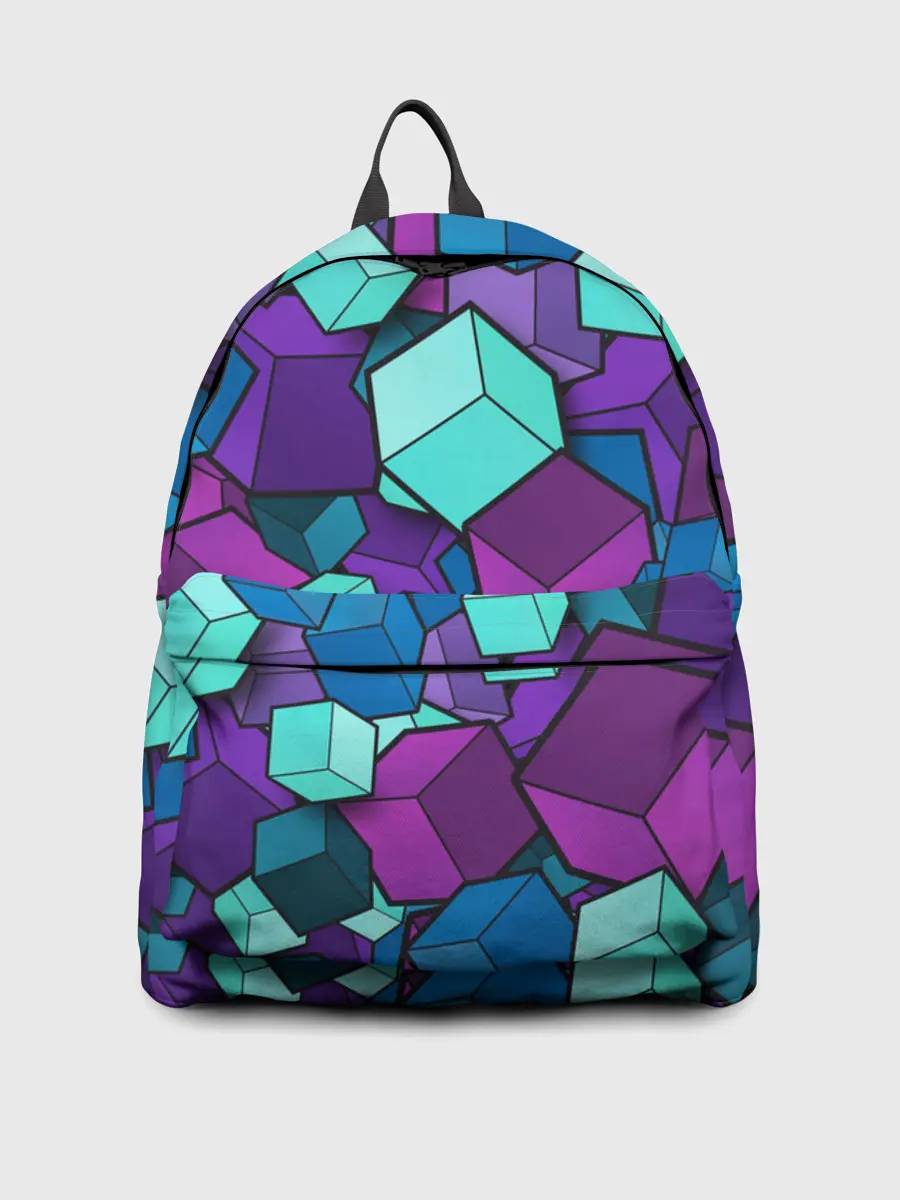 Рюкзак джинсовый / СИРЕНЕВЫЕ КУБЫ