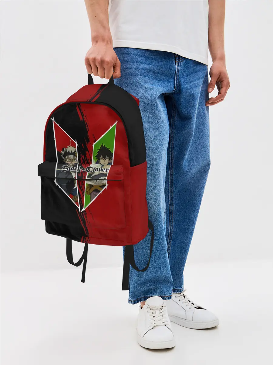 Рюкзак джинсовый / Аста | Юно Чёрный клевер