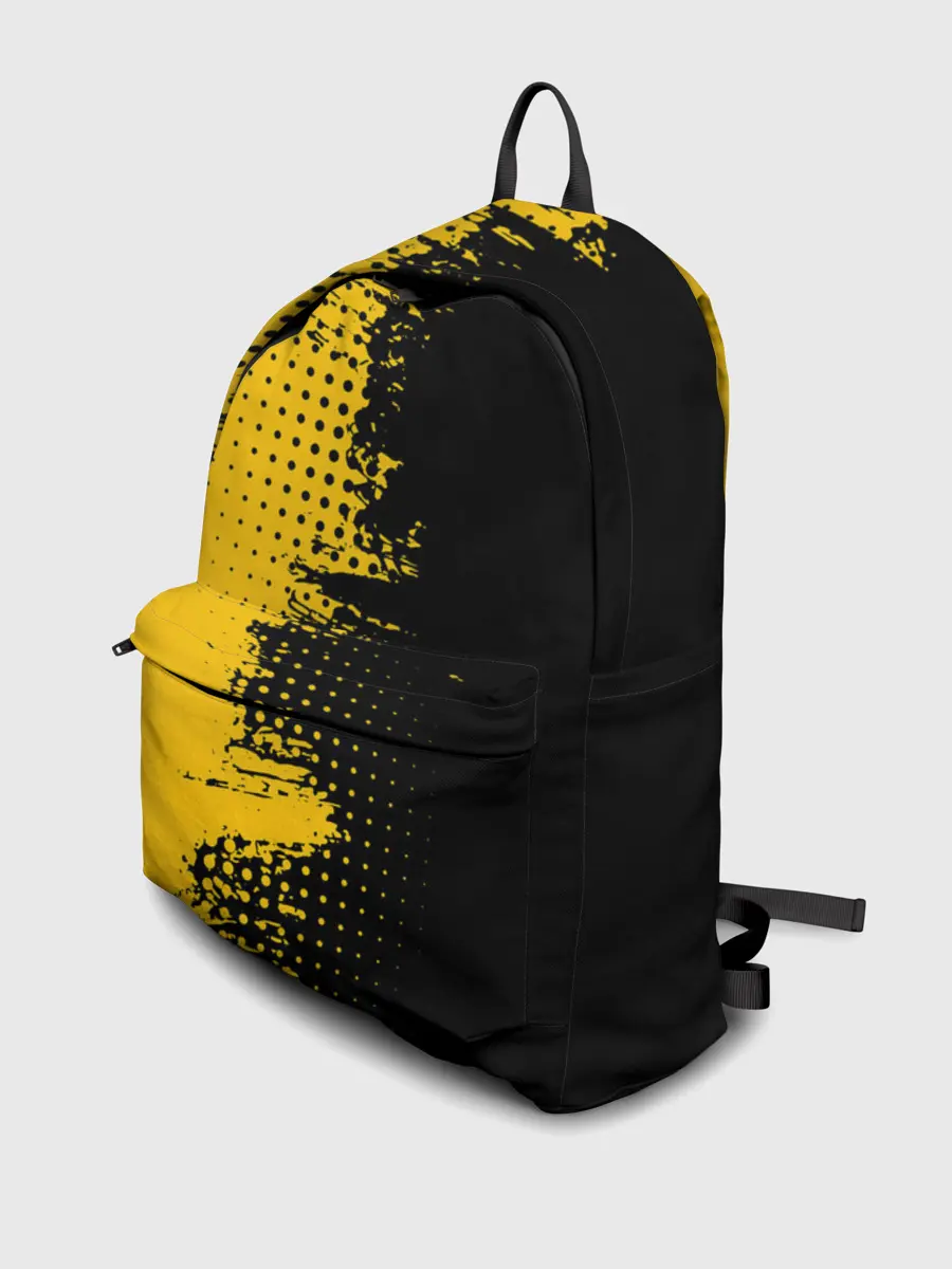 Рюкзак джинсовый / ЧЕРНО ЖЕЛТЫЙ ГРАНЖ | GRUNGE