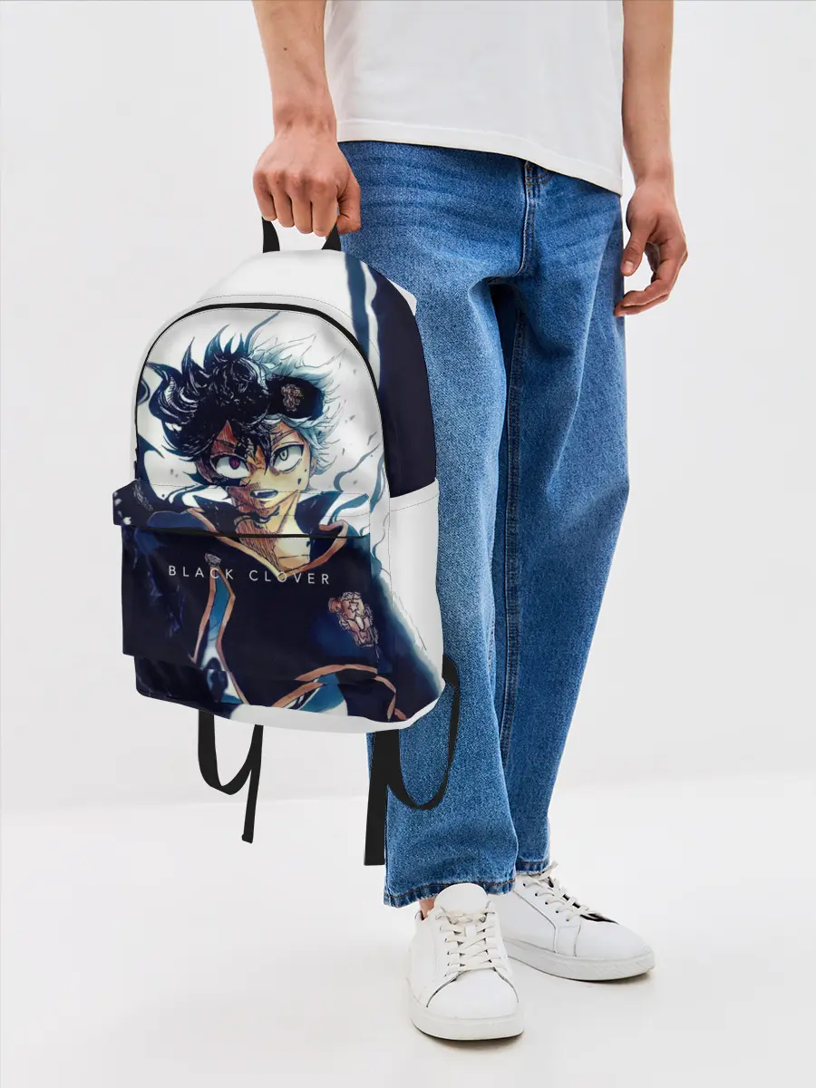 Рюкзак джинсовый / Черный Аста Чёрный клевер