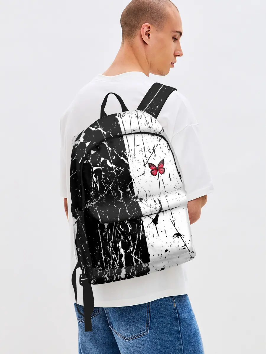 Рюкзак джинсовый / ЧБ ГРАНЖ | RED BUTTERFLY