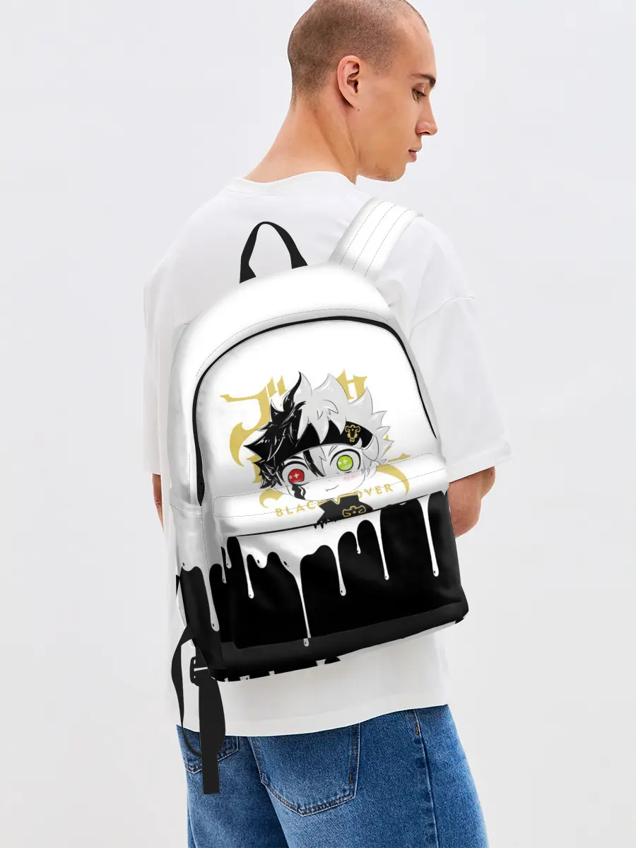 Рюкзак джинсовый / Черный Аста белая краска