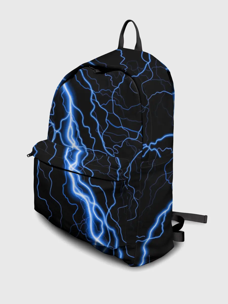 Рюкзак джинсовый / ГОЛУБАЯ МОЛНИЯ / ГРОЗА