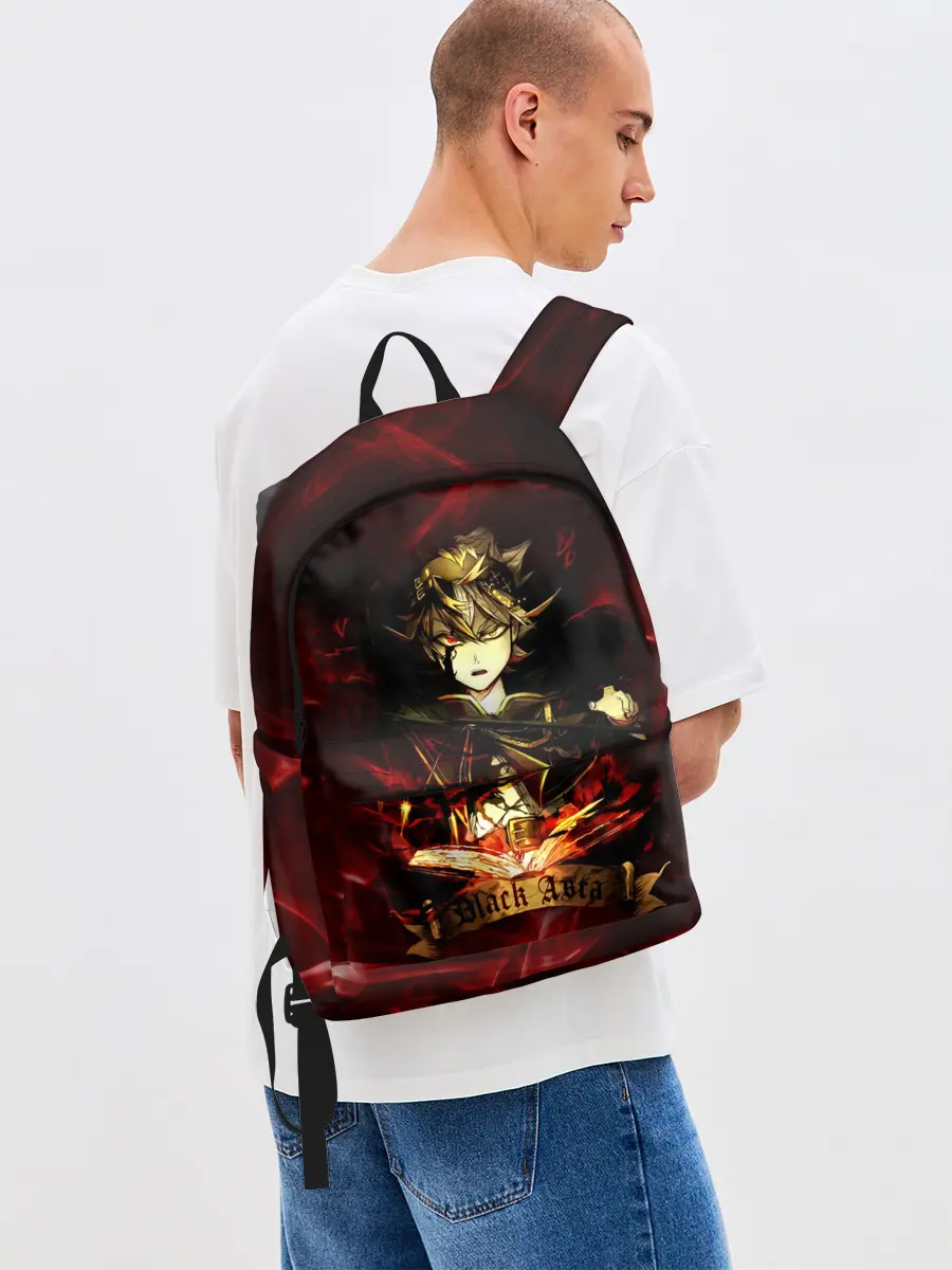 Рюкзак джинсовый / Чёрный Аста красный дым