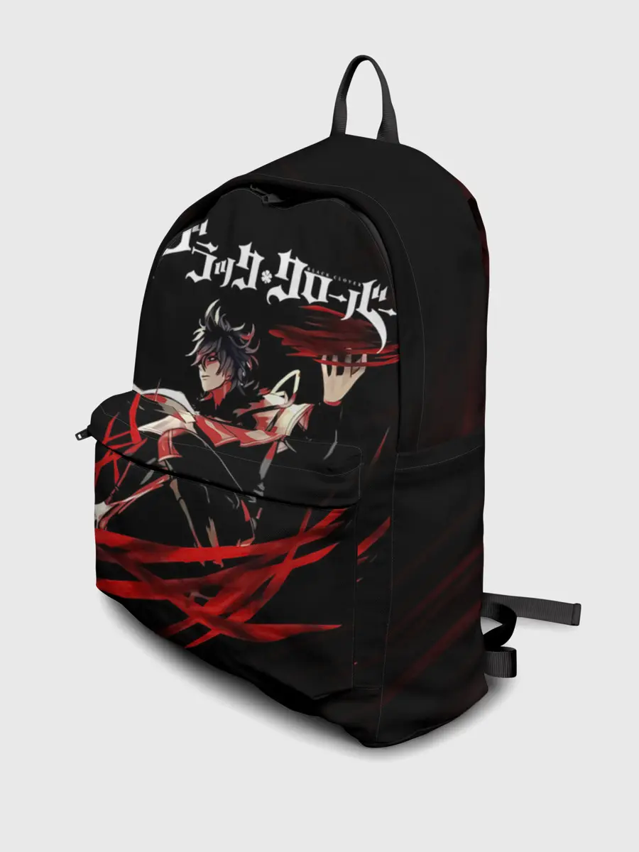 Рюкзак джинсовый / Чёрный клевер магия Юно