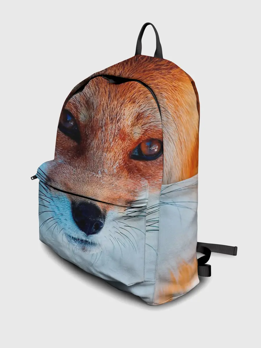 Рюкзак джинсовый / Мордочка лисы