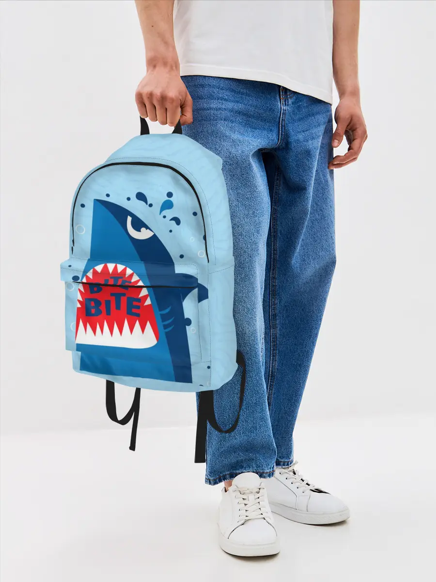 Рюкзак джинсовый / Акула bite