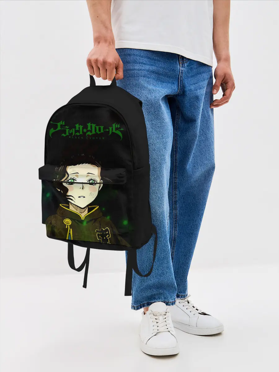 Рюкзак джинсовый / Чами Паппитсон | Чёрный Клевер