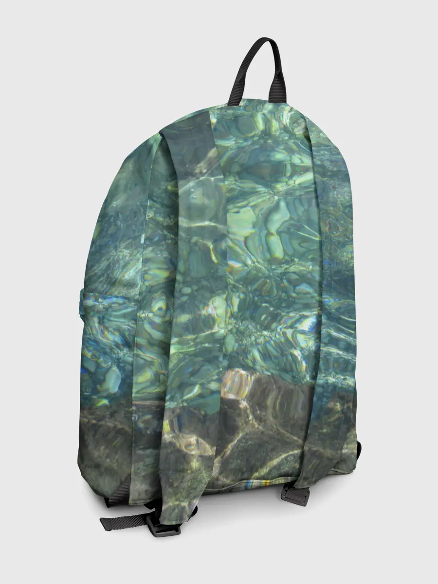 Рюкзак джинсовый / Морская вода с камнями