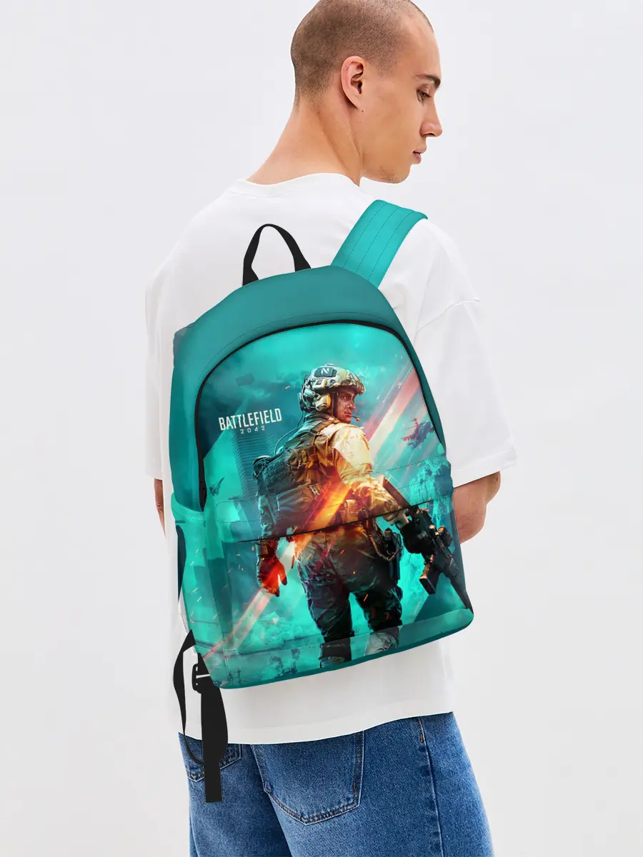 Рюкзак джинсовый / BATTLEFIELD 2042 / Батлфилд