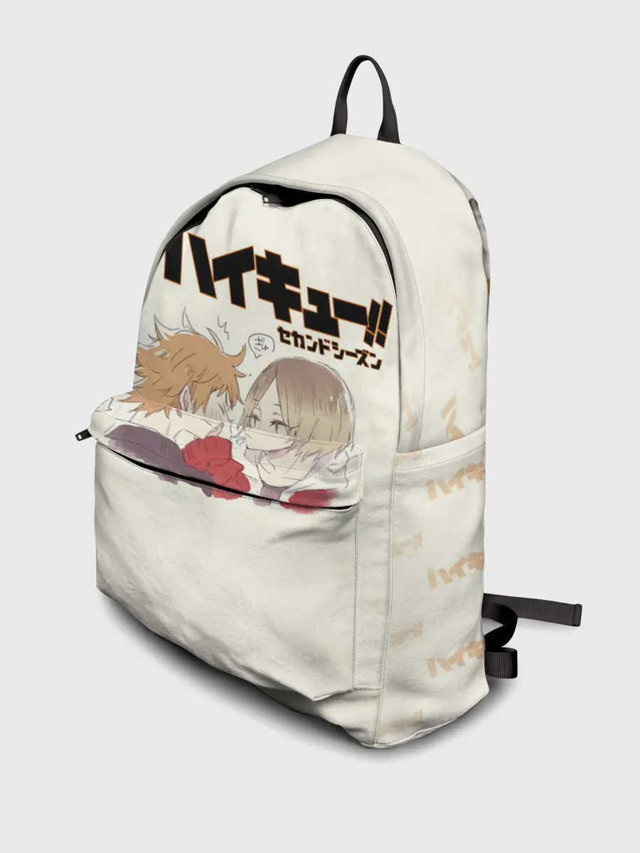 Рюкзак джинсовый / Кенма Козуме и Хината Сё | ВОЛЕЙБОЛ!!