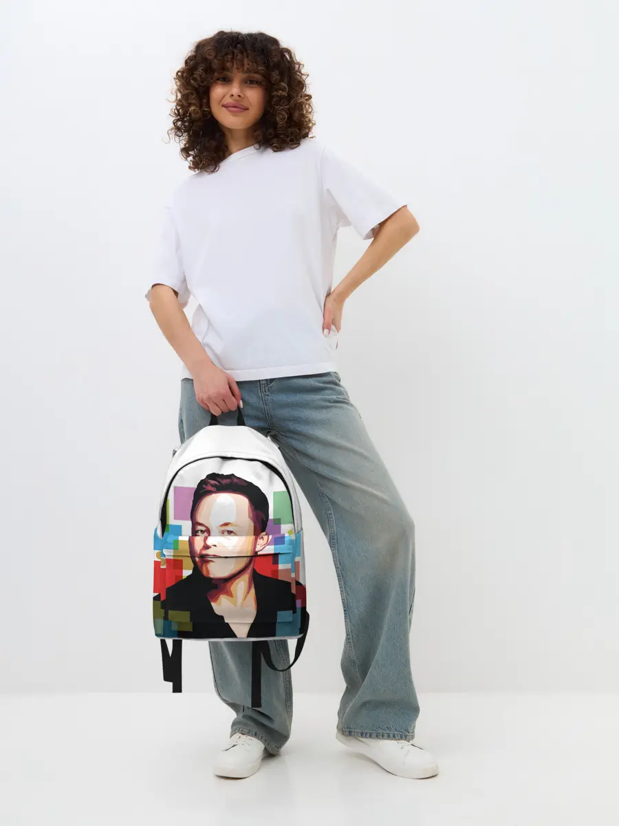 Рюкзак джинсовый / Илон Маск