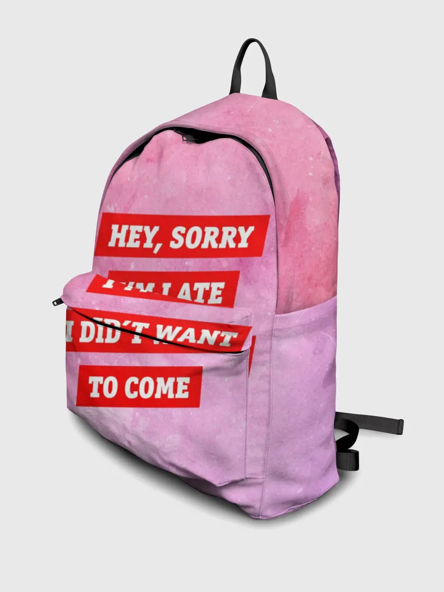 Рюкзак джинсовый / sorry im late 3d