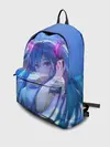 Рюкзак джинсовый / Miku на фоне космоса