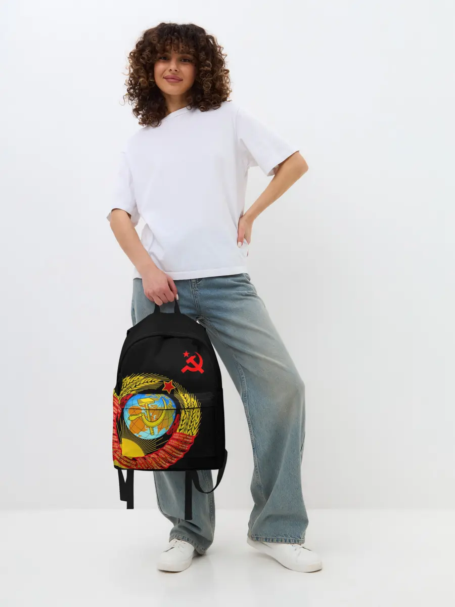 Рюкзак джинсовый / Герб СССР