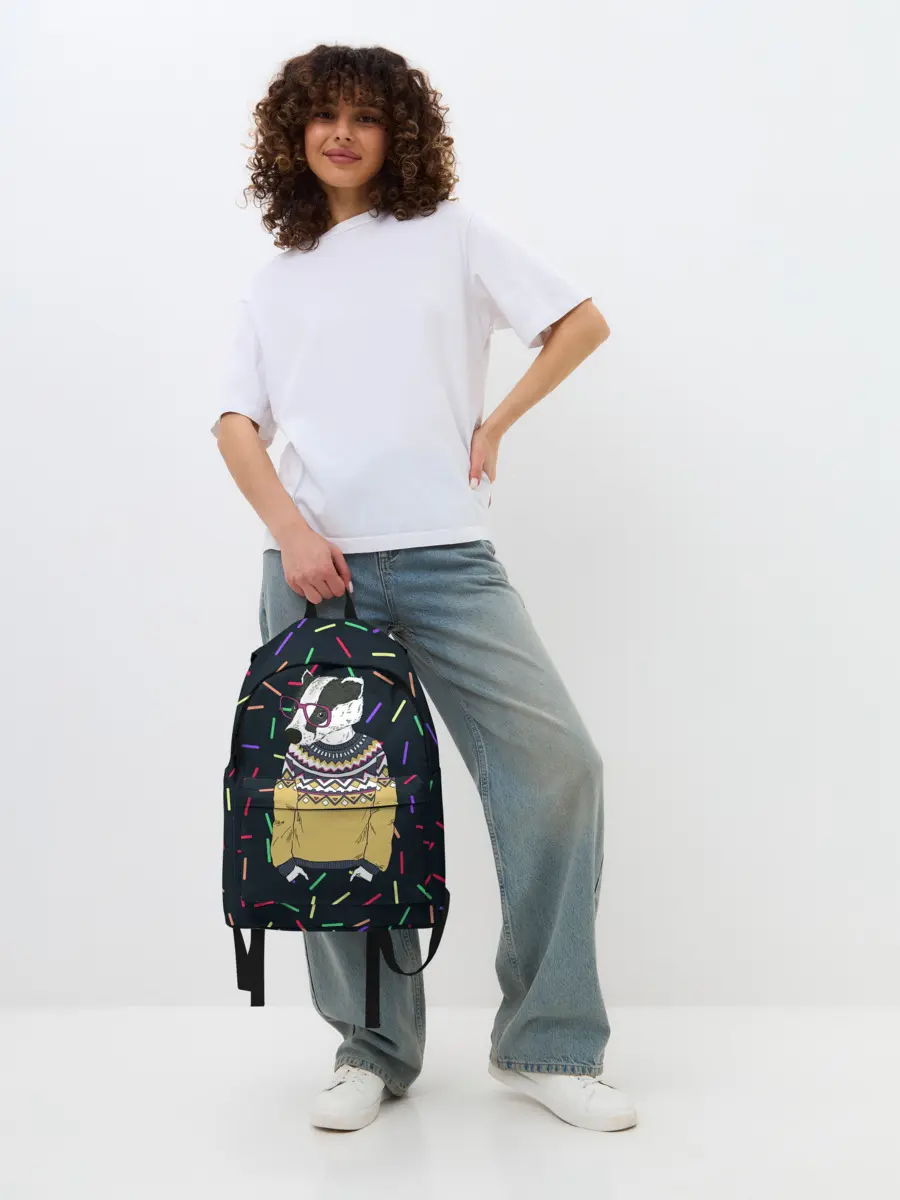 Рюкзак джинсовый / Барсук