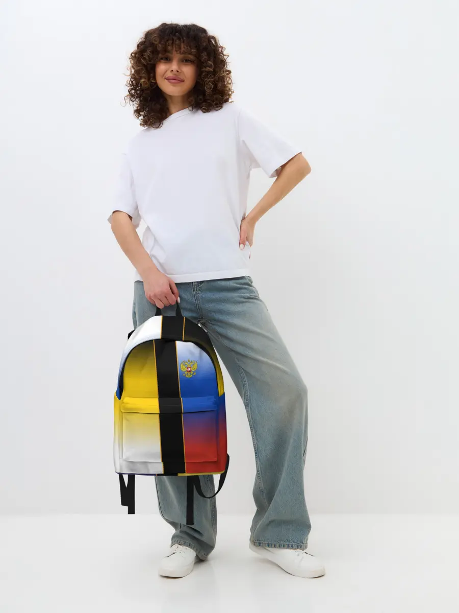 Рюкзак джинсовый / Флаги Российской Империи