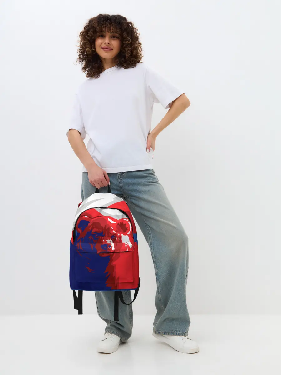 Рюкзак джинсовый / Российский медведь